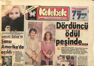 Hürriyet Gazetesi Kelebek Eki 10 Ekim 1984 - İzmirli Gülayın Şansı Amerikada Açıldı GZ88288 - 1