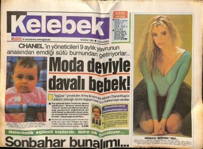 Hürriyet Gazetesi Kelebek Eki 10 Ekim 1990 - Alev Baymur Sinemaya Merhaba Dedi GZ75715 - 1