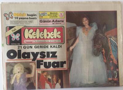 Hürriyet Gazetesi Kelebek Eki 10 Eylül 1985 - Olaysız İzmir Fuarı Hülya Koçyiğit Küçük Emrah Abla Kardeş Gibi GZ22451 - 1