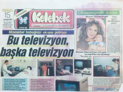 Hürriyet Gazetesi Kelebek Eki 10 Eylül 1986 - Bu Televizyon Başka Televizyon GZ42759 - 1