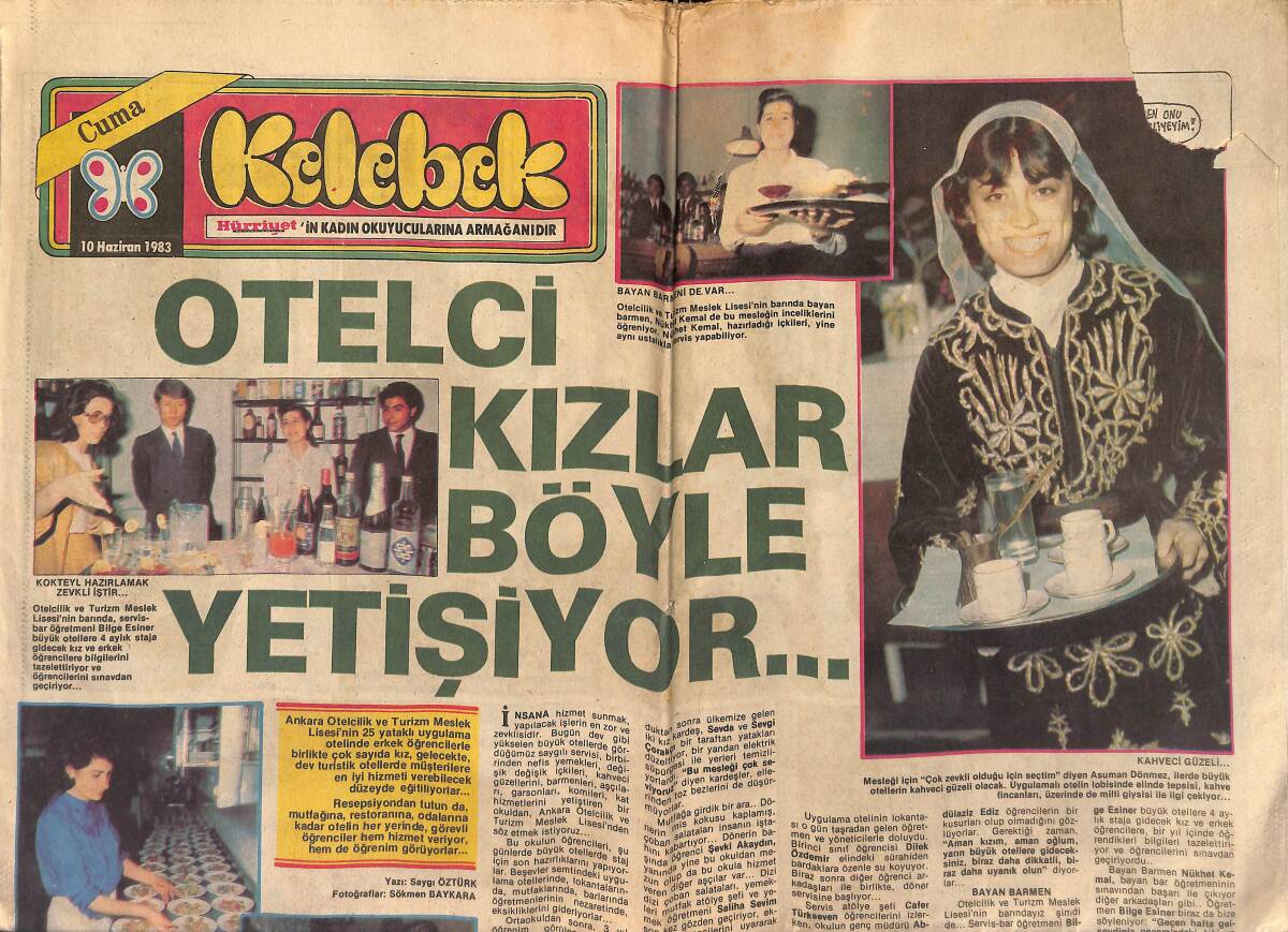 Hürriyet Gazetesi Kelebek Eki 10 Haziran 1983 - Nükhet Duru Gibi Yanın GZ152431 - 1