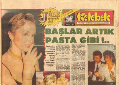 Hürriyet Gazetesi Kelebek Eki 10 Kasım 1982 - Ajda Pekkandan Metin Akpınara Mutluluk Şarkısı GZ113944 - 1