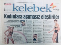 Hürriyet Gazetesi Kelebek Eki 10 Kasım 2000 - Kadınlara Acımasız Eleştiriler GZ43420 - 2