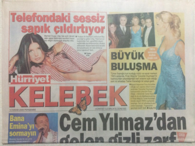 Hürriyet Gazetesi Kelebek Eki 10 Kasım 2005 - Cem Yılmazdan Gelen Gizli Zarf GZ27169 - 1