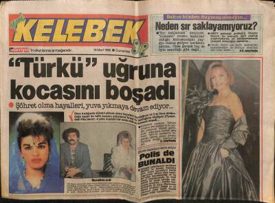 Hürriyet Gazetesi Kelebek Eki 10 Mart 1990 - Ajda Pekkanın Şıklığındaki İmza Hakan Elbayan GZ61826 - 1