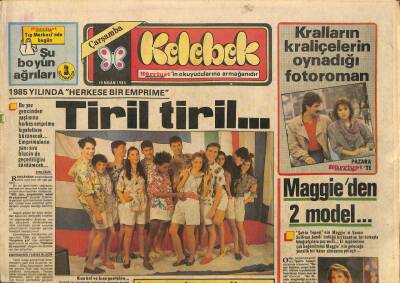 Hürriyet Gazetesi Kelebek Eki 10 Nisan 1985 - Bu Yaz Gencinden Yaşlısına Herkes Emprime Kıyafetlere Bürünecek... GZ92096 - 1