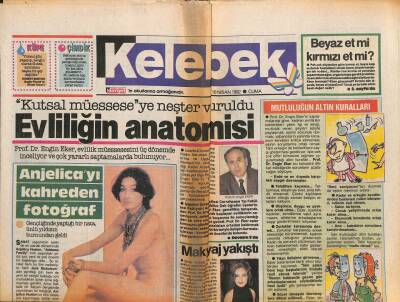 Hürriyet Gazetesi Kelebek Eki 10 Nisan 1992 - Anjelicayı Kahreden Fotoğraf - Mutlu Aile Babası Selahattin Alpay GZ94151 - 1