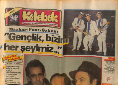 Hürriyet Gazetesi Kelebek Eki 10 Ocak 1986 - Mazhar-Fuat-Özkan Gençlik , Bizim Her Şeyimiz... GZ113623 - 1