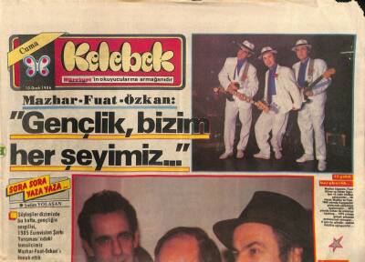 Hürriyet Gazetesi Kelebek Eki 10 Ocak 1986 - Mazhar-Fuat-Özkan Gençlik , Bizim Her Şeyimiz... GZ113951 - 1