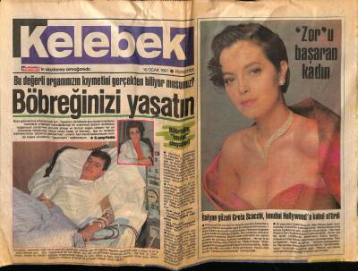 Hürriyet Gazetesi Kelebek Eki 10 Ocak 1991 - Böbreğinizi Yaşatın GZ75687 - 1
