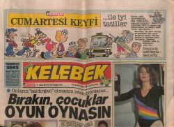 Hürriyet Gazetesi Kelebek Eki 10 Şubat 1990 - Hülya Avşar Tanju Çolak İle Evlenecek GZ63417 - 2
