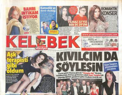Hürriyet Gazetesi Kelebek Eki 10 Şubat 2016 - Hande Yener Ben Zamansız Bir Solistim GZ116124 - 1