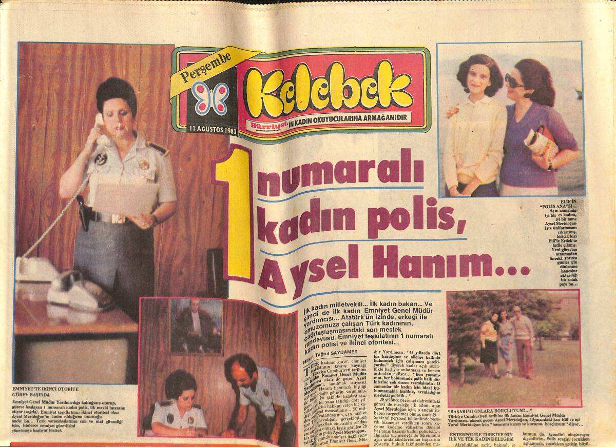 Hürriyet Gazetesi Kelebek Eki 11 Ağustos 1983 - Coşkun Evcim Tiyatro Sahnelerinde GZ142439 - 1