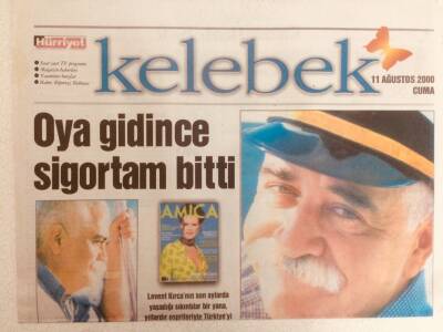 Hürriyet Gazetesi Kelebek Eki 11 Ağustos 2000 - Levent Kırca Oya Gidince Sigortam Bitti GZ38970 - 1