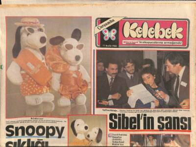 Hürriyet Gazetesi Kelebek Eki 11 Aralık 1985 - Nazan Şoray Kaset Sattı GZ114220 - 1