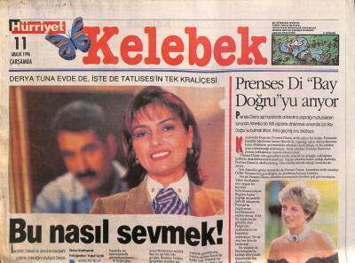 Hürriyet Gazetesi Kelebek Eki 11 Aralık 1996 - Derya Tuna Evde de , İşte de Tatlısesin Tek Kraliçesi GZ90874 - 1