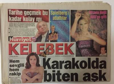 Hürriyet Gazetesi Kelebek Eki 11 Ekim 2005 - Hem Sevgili Hem Rakip Azra Akın - Kıvanç Tatlıtuğ GZ20020 - 1