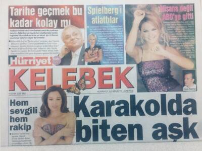 Hürriyet Gazetesi Kelebek Eki - 11 Ekim 2005 - Kıvanç Tatlıtuğ,Azra Akın Hem Sevgili Hem Rakip GZ46699 - 1