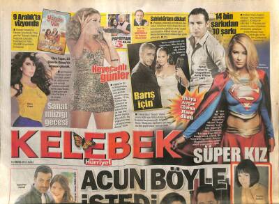 Hürriyet Gazetesi Kelebek Eki 11 Ekim 2011 - Ebru Yaşar , 21 Ekimde Günayda Sahneye Çıkacak GZ100885 - 1