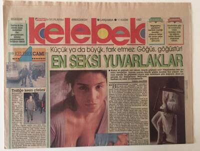 Hürriyet Gazetesi Kelebek Eki 11 Kasım 1992 - En Seksi Yuvarlaklar ....GZ26191 - 1