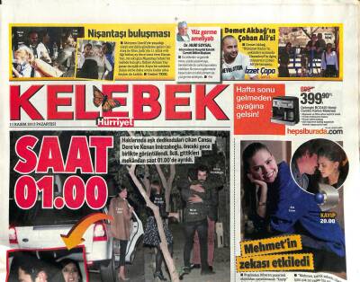 Hürriyet Gazetesi Kelebek Eki 11 Kasım 2013 - 3 Yıl Sonra Yeni Şarkılar * Yaşar GZ115968 - 1