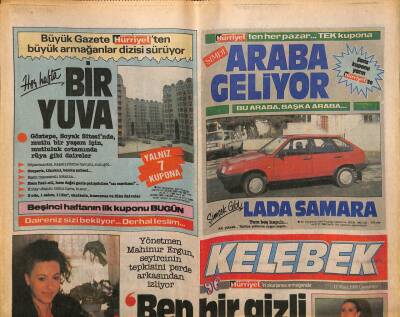 Hürriyet Gazetesi Kelebek Eki 11 Mart 1989 - Pervin Çokay , Şenlikli Modayı Sundu GZ113737 - 1