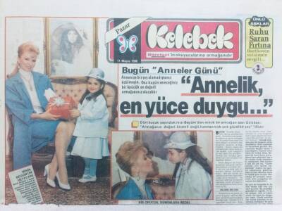 Hürriyet Gazetesi Kelebek Eki 11 Mayıs 1986 - Annelik En Yüce Duygu GZ40928 - 1