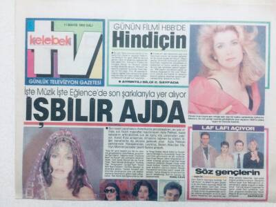 Hürriyet Gazetesi Kelebek Eki 11 Mayıs 1993 - İş bilir Ajda Pekkan GZ42782 - 1