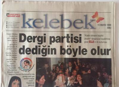 Hürriyet Gazetesi Kelebek Eki 11 Mayıs 1999 - Elele Dergisinin İlk Kutlaması GZ22515 - 1