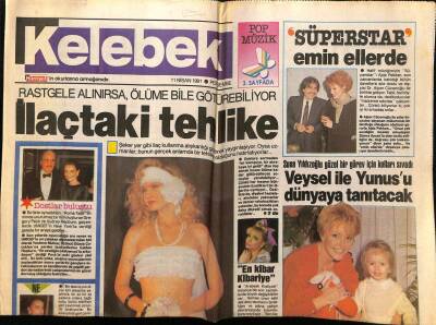 Hürriyet Gazetesi Kelebek Eki 11 Nisan 1991 - İlaçtaki Tehlike GZ75754 - 1
