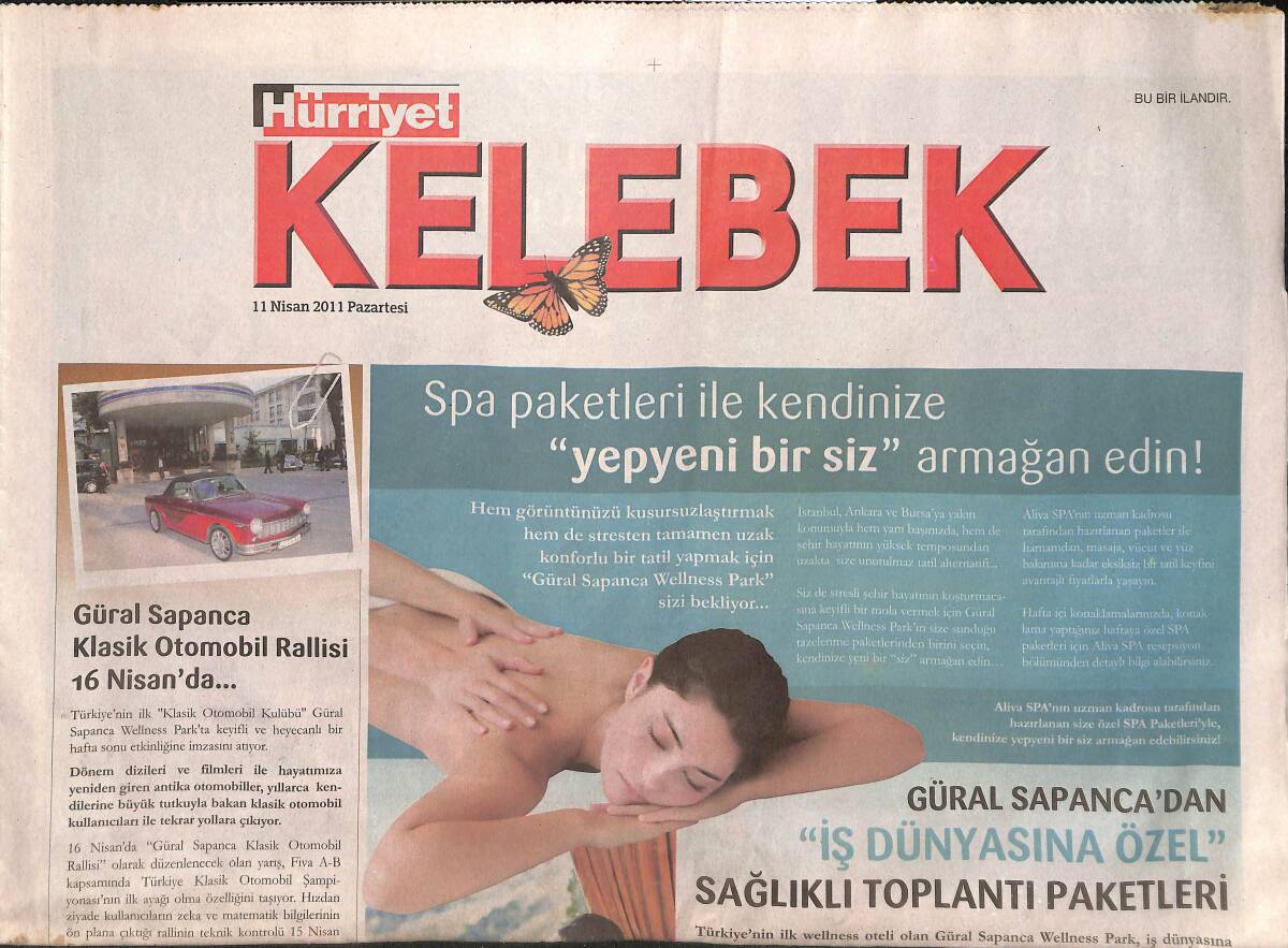 Hürriyet Gazetesi Kelebek Eki 11 Nisan 2011 - Sibel Can Modacısına Albüm Teklifi - Tatminsiz Diva Kim? GZ136670 - 1