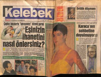 Hürriyet Gazetesi Kelebek Eki 11 Ocak 1991 - Cem Karacanın Sohbetine Doyulmuyor GZ75686 - 1