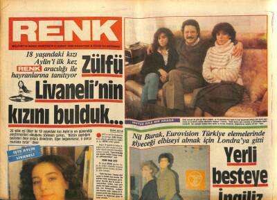 Hürriyet Gazetesi Kelebek Eki 11 Şubat 1985 - Nil Burak , Eurovision Türkiye Elemelerinde Giyeceği Elbiseyi Almak İçin Londraya Gitti GZ94129 - 1