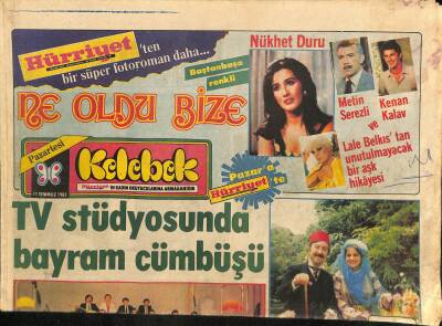 Hürriyet Gazetesi Kelebek Eki 11 Temmuz 1983 - TV Stüdyosunda Bayram Cümbüşü GZ115301 - 1