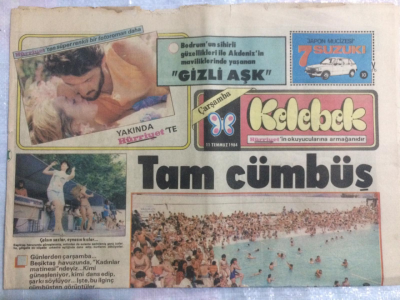 Hürriyet Gazetesi Kelebek Eki 11 Temmuz 1984 - Modada Çizgili Fırtına GZ21637 - 1