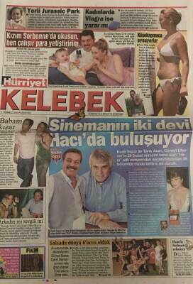 Hürriyet Gazetesi Kelebek Eki 11 Temmuz 2005-Sinemanın İki Devi Hacıda Buluşuyor GZ45318 - 1