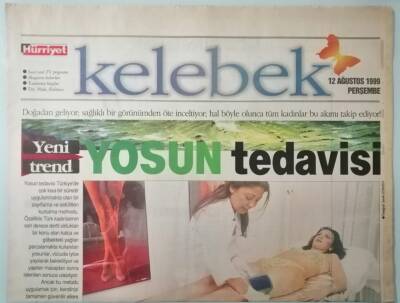 Hürriyet Gazetesi Kelebek Eki 12 Ağustos 1999 Yemedim İçmedim Yaz Kaseti Çıkarttım -GZ33498 - 1
