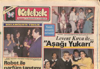 Hürriyet Gazetesi Kelebek Eki 12 Aralık 1985 - Levent Kırca İle Aşağı Yukarı GZ114221 - 1