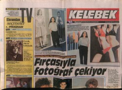Hürriyet Gazetesi Kelebek Eki 12 Aralık 1987 - Rol Arkadaşları, Tolga Savası Hülya Avşar GZ63806 - 1