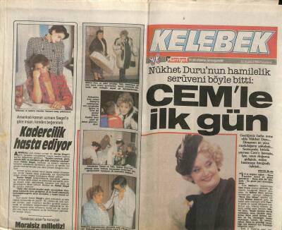 Hürriyet Gazetesi Kelebek Eki 12 Aralık 1988 - Nükhet Durunun Hamilelik Serüveni Böyle Bitti GZ82812 - 1
