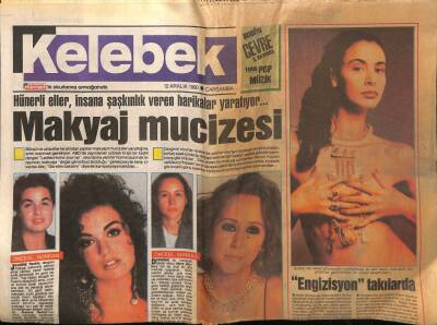Hürriyet Gazetesi Kelebek Eki 12 Aralık 1990 - Makyaj Mucizesi GZ75718 - 1