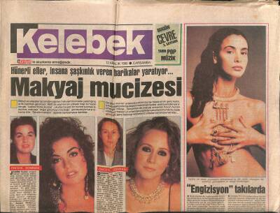 Hürriyet Gazetesi Kelebek Eki 12 Aralık 1990 - Yonca Yücel , Ayrıldığı Kocası İçin Methiyeler Düzüyor GZ122897 - 1