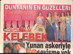Hürriyet Gazetesi Kelebek Eki 12 Aralık 2005 - Dünyanın En Güzelleri - Yunan Askeriyle Sevişme Yok GZ3203 - Gökçekoleksiyon