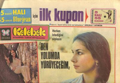 Hürriyet Gazetesi Kelebek Eki 12 Ekim 1977 - Artun Yeresin İlgiyle Okuyacağınız Yeni Fotoromanı GZ115200 - 1