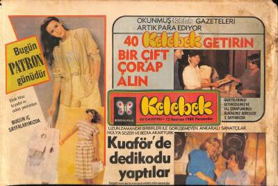Hürriyet Gazetesi Kelebek Eki 12 Haziran 1980 - Çok Çalışmaktan Neredeyse Sürmenaj Geçirecek Duruma Gelen Zeki Alasya Ve Metin Akpınar GZ92071 - 1