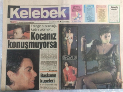 Hürriyet Gazetesi Kelebek Eki 12 Haziran 1991 - Fatma GirikKendimi Değil Kulaklarımı Süslüyorum GZ21657 - 1