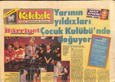 Hürriyet Gazetesi Kelebek Eki 12 Kasım 1983 - Yarının Yıldızları Çocuk Kulübünde Doğuyor GZ114603 - 1