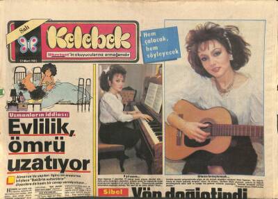 Hürriyet Gazetesi Kelebek Eki 12 Mart 1985 - Sibel Egemen , Hem Çalacak Hem Söyleyecek GZ114161 - 1
