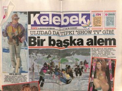 Hürriyet Gazetesi Kelebek Eki 12 Mart 1992 - Uludağ Bir Başka Alem GZ63902 - 1