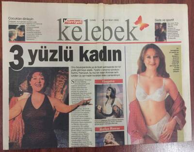 Hürriyet Gazetesi Kelebek Eki 12 Mart 1999 - 3 Yüzlü Kadın Sumru Yavrucuk GZ13459 - 2